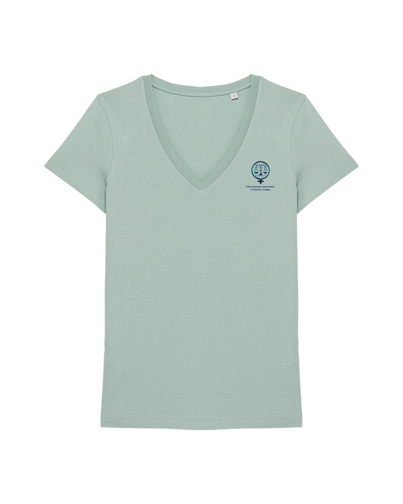 Woman V-Neck T-Shirt - Jade Green